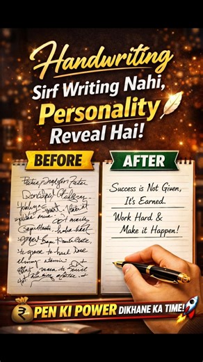Handwriting Sirf Writing Nahi, Personality Reveal Hai ✨📝