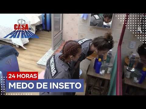 Marina fica apavorada com inseto e pede para Bianca tirá-lo do quarto | Casa do Patrão