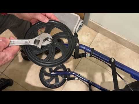 Driver Wheeled Walker Adjust The Brakes