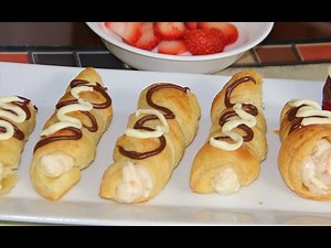 Scrumptious Strawberry Cream Rolls Video Recipe |Cream Horn Recipe sponsored by Squarespace