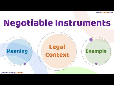 Negotiable Instruments Meaning Legal Context & Example Legal Terms Simplified @LawMint