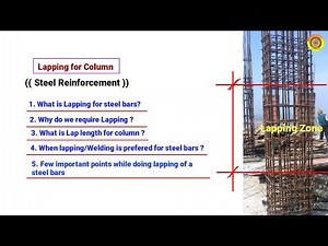 Basic rules for Lap length in column || Lap length in RCC column #steel#civilengineering #vimutti