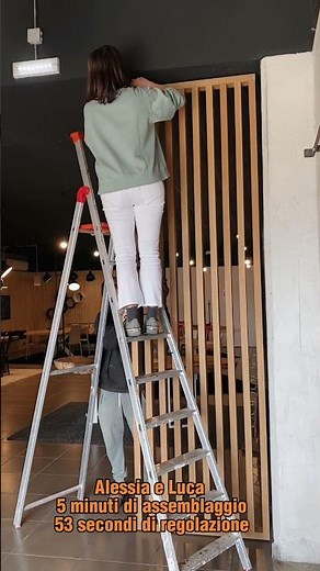 parete divisoria listelli di legno verticali XLAB Design dividere gli ambienti con il legno