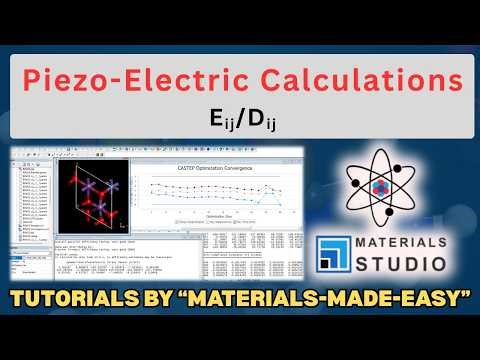 Piezoelectric Tensor Calculation (eij & dij) | BiFeO₃ | CASTEP Materials Studio | #dft #simulation