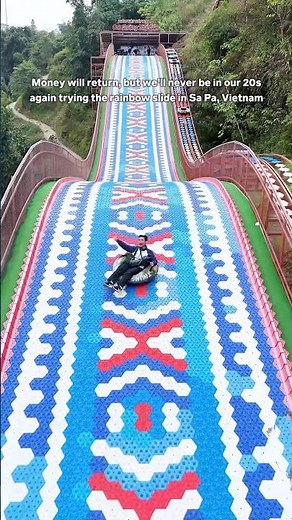 Don't skip the Rainbow Slide in Cat Cat Village, Sa Pa, Vietnam! 😍🌈