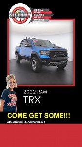 YOURS TODAY! 2022 Ram 1500 TRX 4x4 with only 27,650 miles. 力CarFax one-owner loaded with a WiFi hotspot, keyless entry, a ️navigation system, and more. COME GET SOME!!!!!! at Security Dodge, Long Island’s RAM and Wrangler headquarters! SecurityDodge.com 345 Merrick Rd in Amityville! | Security Dodge Chrysler Jeep Ram | Facebook