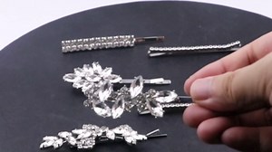 6 Pieces Delicate Rhinestone Bridal Hair Clip, Leaf Wedding Hairpin Bride Crystal Hair Clips, Elegant Bridal Hairpins, Hair Accessories for Women Girls (Classic Type)