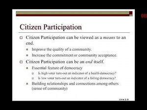 Lecture 11 Empowerment & Citizen Participation