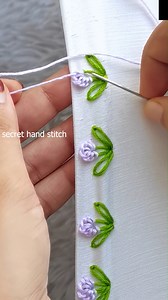 simple cute embroidery lace design 🪻🪡 | Secret Hand Stitch