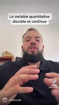 La variable quantitative discrète et continue