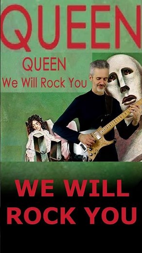 QUEEN - WE WILL ROCK YOU guitar solo by BRIAN MAY played by MARCELLO ZAPPATORE #shorts