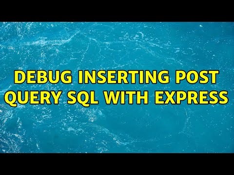 DEBUG inserting post query SQL with express