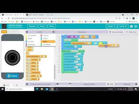 Using Turtle in App Lab on code.org