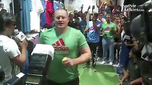 Rohit Sharma Playing Cricket Inside An Adidas Store