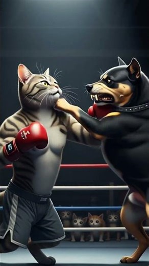 Six Pack Gym Cat vs Street Dog 🐱💪🔥 Funny Cat Fight | Epic Gym Story Shorts #gymcats #funnycatshorts