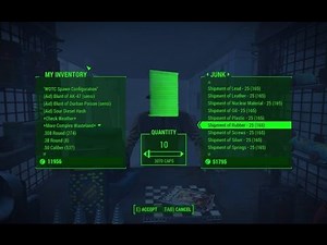 Fallout 4 INFINITE RESOURCES Copper, Screws! Anything that comes in shipments!