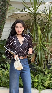 950 reactions · 44 shares | A touch of vintage charm with classic polka dots, paired with deep blue jeans for a look that’s both elegant and effortlessly chic. This outfit captures the balance between softness and confidence — perfect for the modern woman who values timeless beauty. The neutral tones and refined silhouette make it ideal for crisp autumn days, where simplicity becomes the truest form of sophistication.#Gyomade | Gyo Made | Facebook