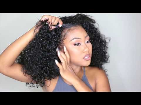 5 ways to Style a Curly Half Wig ft. Outre quick weave Dominican Curly