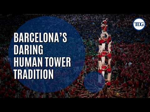 Barcelona Human Towers Rise During La Merce Festivities