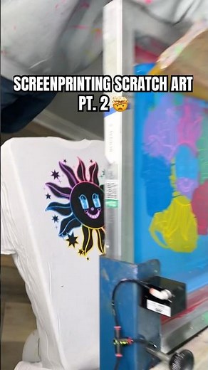 Screenprinting Scratch Art AGAIN?! Nostalgic Transformation Comes To Life With CRAZY Colors! 🎨