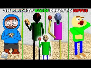 All Kinds of Baldi React to Apple // Baldi's Basics █ Roblox █