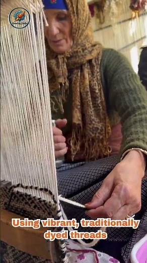 TIMELESS ART! Handweaving Traditional Brocade Fabric On Ancient Loom