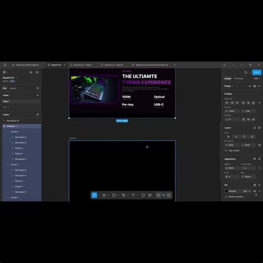 Gaming Setup UI Design ⚡ UI/UX Part 2 #shorts