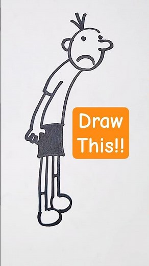 Restless...so I Drew Greg from Diary of a Wimpy Kid ✍️📘 | Fan Art #Shorts #artforkids