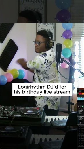 Logirhythm DJ's for his birthday live stream