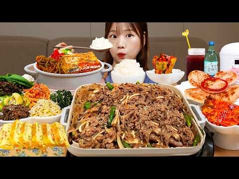 Sub)Cooking Mukbang- Korean Home Meal (12 Food)🍱 Bulgogi, Noodle 🍜 ASMR KOREAN FOOD