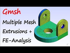 Gmsh Tutorial Hexaeder-Vernetzung einer FreeCAD Geometrie mit mehreren Extrusionen