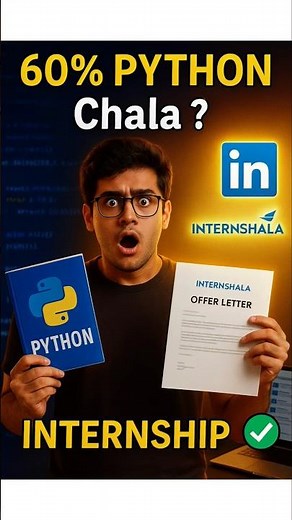 Python Motham Raadha? 😲 Still Get Internships! #shorts #python #internship #jobs #telugu
