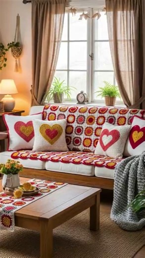 Stunning Crochet Sofa & Cushion Designs | Cozy Living Room Inspiration 🛋️