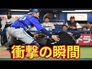 神宮球場で衝撃事故！オスナのバット直撃で川上球審が担架搬送…前日も深谷球審が負傷交代