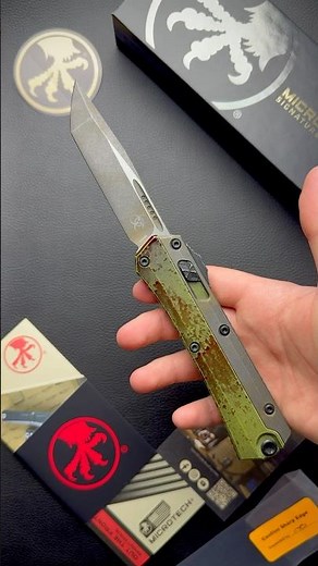 Microtech Glykon Outbreak Aluminum/Titanium Tanto M390MK Signature Series