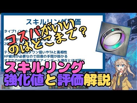 【PSO2NGS】 スキルリング 強化値のコスパと評価【ボイロ解説】