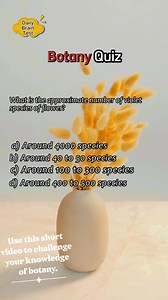 Use this short quiz to challenge your knowledge of botany. Goodluck! @followers #educational #challengeyourself #flowers #educateyourself | Daily Brain Quiz