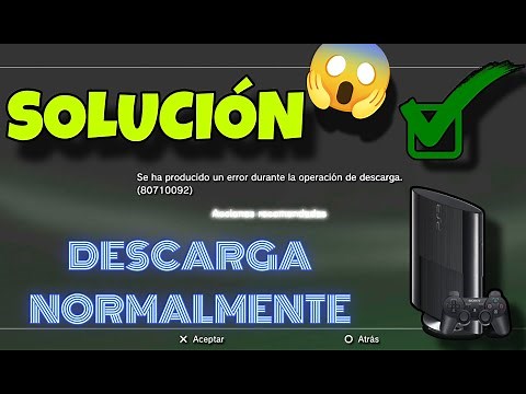 SOLUCION AL ERROR 80710092 PS3 FACIL 2024 DESCARGA NORMAL NUEVAMENTE