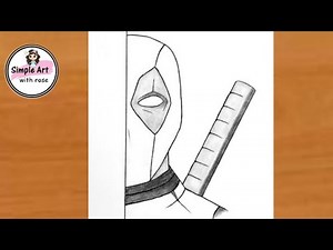 How To Draw Deadpool Easy Step By Step | Deadpool half face drawing easy tutorial with pencil | Art