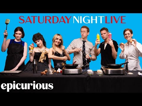 The SNL Cast Test Their Basic Culinary Skills | Epicurious