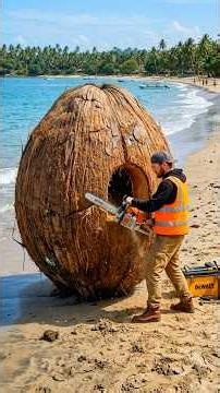Turning a Giant Coconut Into a Secret Beach House!