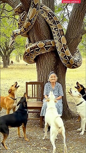 🔥 DescriptionXKing Cobra Bites Tribal Warrior | Eagle & Gorilla Rush to Help #shorts