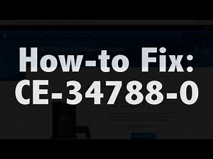 How to fix error CE-34788-0