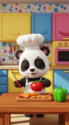 Panda Kitchen Cooking 🐼 Cute Chef Panda | Kids Fun Cartoon