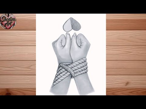 Easy Drawing Tied Love Easy Sketch Tutorial Easy Pencil Drawing | For Beginners