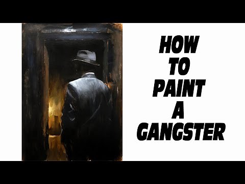 Painting tutorial for beginners, How to paint a gangster. (Time-lapse)