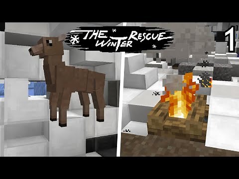 We Got A Friend & Making A Campfire - Ep1 - The Winter Rescue (Minecraft)