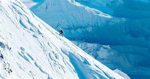 Daredevil makes history climbing and skiing down Everest without oxygen