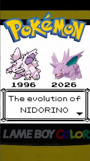 The evolution of Nidorino in Pokemon 1996-2026 #evolution #pokemon #shorts