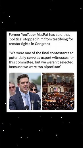 MatPat Says Politics Blocked His Congress Testimony on Creator Rights